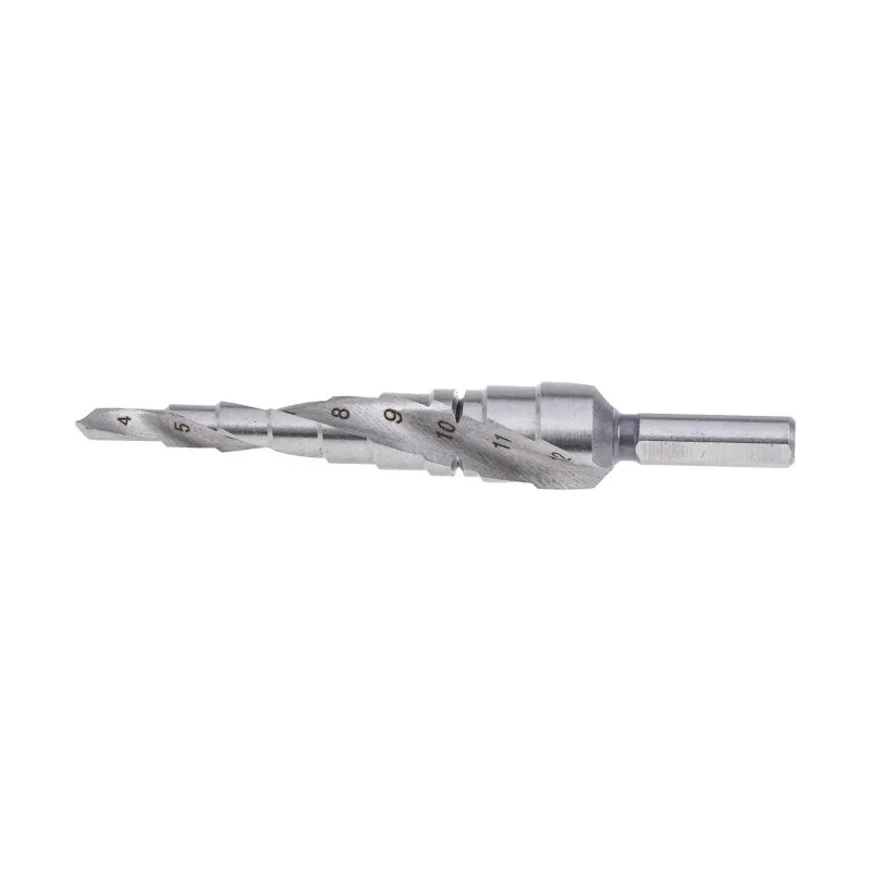 EXACT Aluminium Step Drill Bit with Spiral Flute for Sheet Metal Pipe Profile Drilling 07001