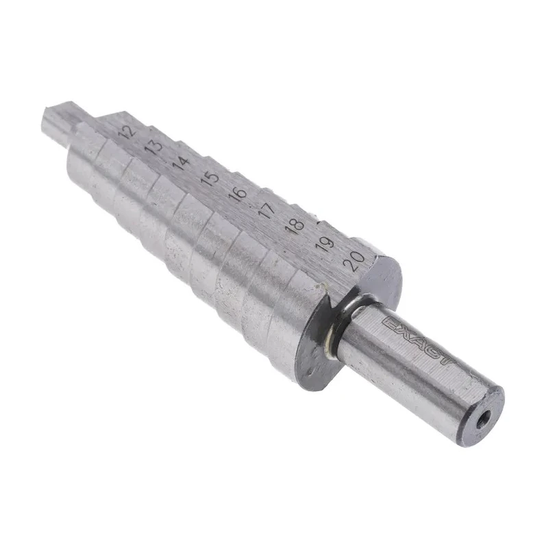 EXACT HSS Step Drill Bit 4 to 12 mm Diameter, Steigend/Steps Shank, 80 mm Length, 5 Pieces 05322