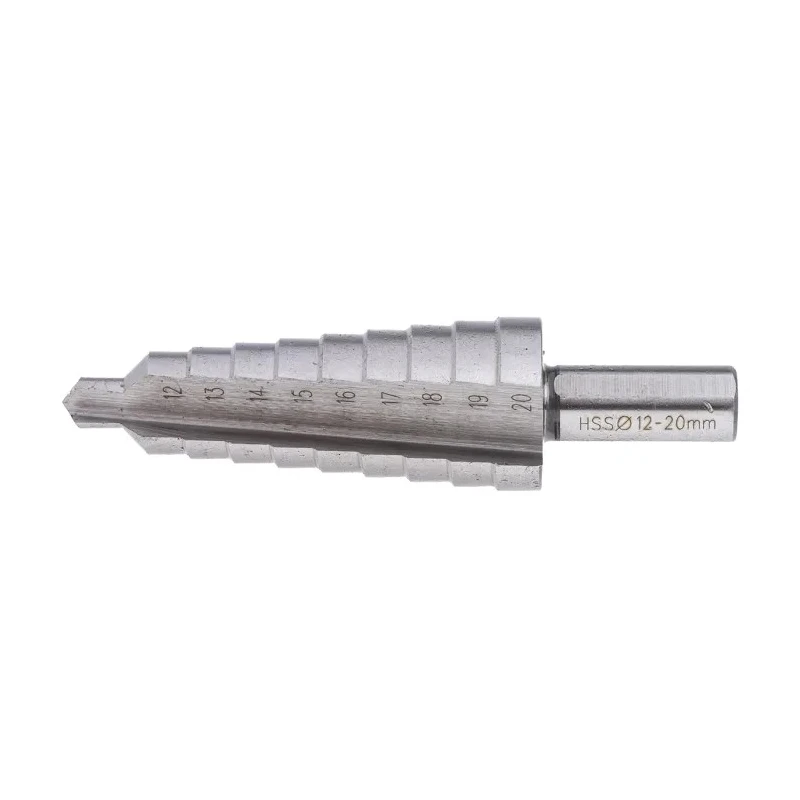 EXACT HSS Step Drill Bit 4 to 12 mm Diameter, Steigend/Steps Shank, 80 mm Length, 5 Pieces 05322