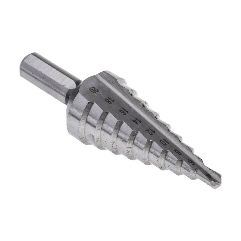 EXACT High Speed Steel Drill Bit Set 4-20 mm Diameter, Triangular Shank, 98 mm Length, 3 Pieces 05328