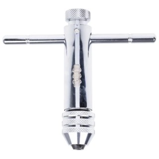 EXACT Short Ratchet Tap Wrench Steel Adjustable M3 to M12 Thread Size M5 to M12 Plated Finish 05042