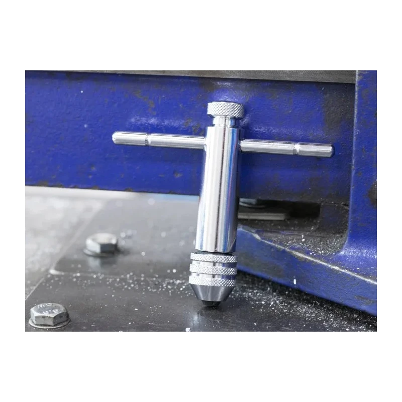 EXACT Short Ratchet Tap Wrench Steel Adjustable M3 to M12 Thread Size M5 to M12 Plated Finish 05042