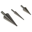 EXACT 3-Piece Step Drill Bit Set for Metal, 4 mm Min Size, 30 mm Max Size, HSS 05332
