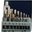 EVENTUS Machine Tap Set, M12 Thread, Metric Standard, Short Machine, HSS Material, DIN 352, 16 Pieces 20331