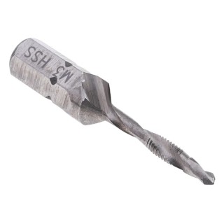 EXACT Combination Metric Threading Tap M3, Single-Cut, HSS, 36mm Length, 0.5mm Pitch 05901