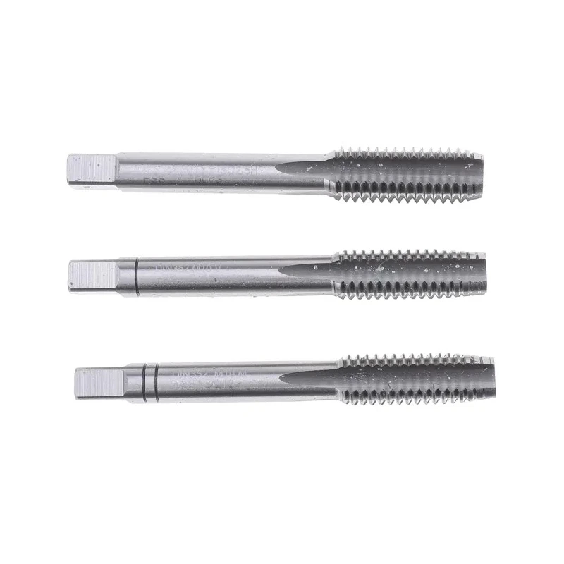 EVENTUS Tap Set M10 Thread Hand Tap HSS Material 3 Pieces 70mm Length 24mm Shank Length 7mm Shank Diameter 10024