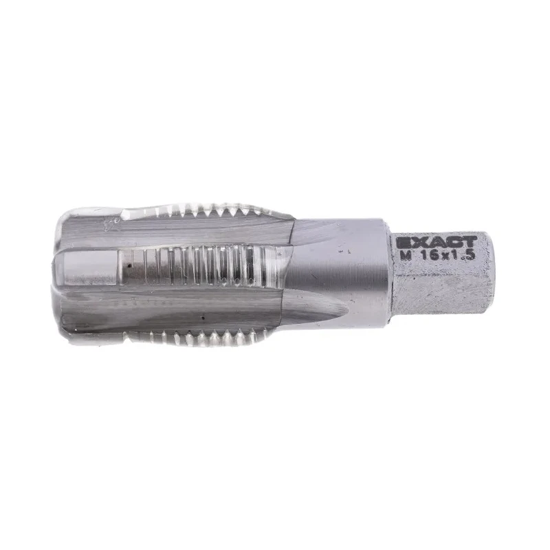 EXACT Threading Tap, M16 Thread Size, Metric Fine Standard, Straight Flute, HSS Material, Tin and Titanium Aluminium 05972