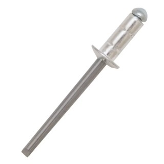 RS PRO Aluminium Dome Head Blind Rivet 4.8 mm Diameter, 17 mm Length, Multigrip 6.4–12.7 mm, Steel Mandrel 206-5362