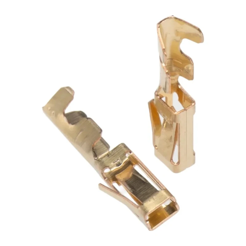 TE Connectivity AMPMODU MOD I Series Female Crimp Terminal, 22 AWG Min Crimp, 18 AWG Max, Gold Plated, Phosphor 181299-2