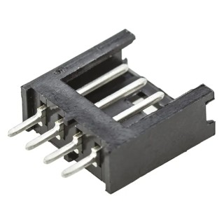 TE Connectivity AMPMODU MOD II Series Straight Through Hole Shrouded PCB Header 4 Contacts 2.54mm Pitch 280371-1