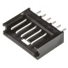 TE Connectivity AMPMODU MOD II Series Straight Through Hole Shrouded PCB Header 6 Contacts 2.54 mm Pitch 1 Row 280372-1