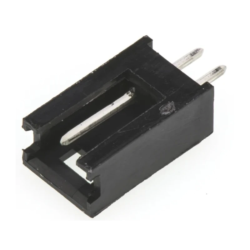 TE Connectivity AMPMODU Mod II Series Straight Through Hole Shrouded PCB Header, 2 Contacts, 2.54 mm Pitch, 1 Row 280370-1