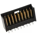 TE Connectivity AMPMODU MOD II Series Straight Through Hole Shrouded PCB Header, 18 Contacts, 2.54 mm Pitch, 2 Row 280509-2