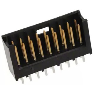 TE Connectivity AMPMODU MOD II Series Straight Through Hole Shrouded PCB Header, 18 Contacts, 2.54 mm Pitch, 2 Row 280509-2