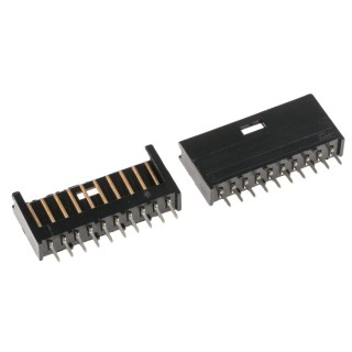 TE Connectivity AMPMODU MOD II Series Straight Through Hole Shrouded PCB Header 10 Contacts 2.54 mm Pitch 1 Row 280374-1