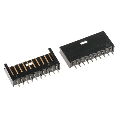 TE Connectivity AMPMODU MOD II Series Straight Through Hole Shrouded PCB Header 10 Contacts 2.54 mm Pitch 1 Row 280374-1