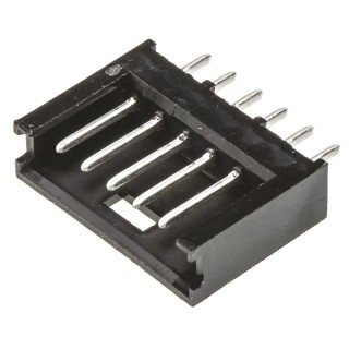 TE Connectivity AMPMODU MOD II Series Straight Through Hole Shrouded PCB Header 6 Contacts 2.54 mm Pitch 1 Row 280372-1
