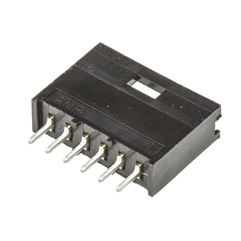 TE Connectivity AMPMODU MOD II Series Straight Through Hole Shrouded PCB Header 6 Contacts 2.54 mm Pitch 1 Row 280372-1