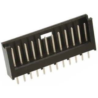TE Connectivity AMPMODU Mod II Series Straight Through Hole Shrouded PCB Header, 12 Contacts, 2.54 mm Pitch, 1 Row 280520-1