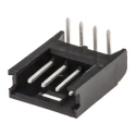 TE Connectivity AMPMODU MOD II Series Right Angle Through Hole Shrouded PCB Header 4 Contacts 2.54 mm Pitch 280378-1