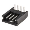 TE Connectivity AMPMODU MOD II Series Right Angle Through Hole PCB Header, 4 Contacts, 2.54 mm Pitch, 1 Row 280378-1