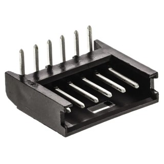 TE Connectivity AMPMODU MOD II Series Right Angle Through Hole Shrouded PCB Header 6 Contacts 2.54 mm Pitch 280379-1