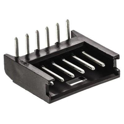 TE Connectivity AMPMODU MOD II Series Right Angle Through Hole Shrouded PCB Header 6 Contacts 2.54 mm Pitch 280379-1