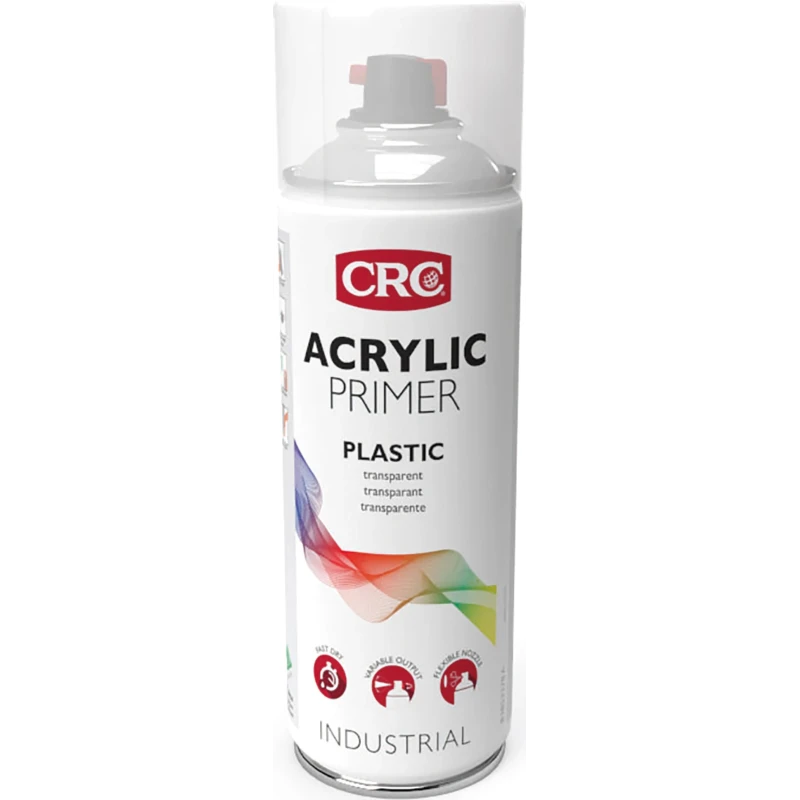 CRC Acrylic Plastic Primer Aerosol Adhesive Primer for use with Hard Plastics 400 ml 33274
