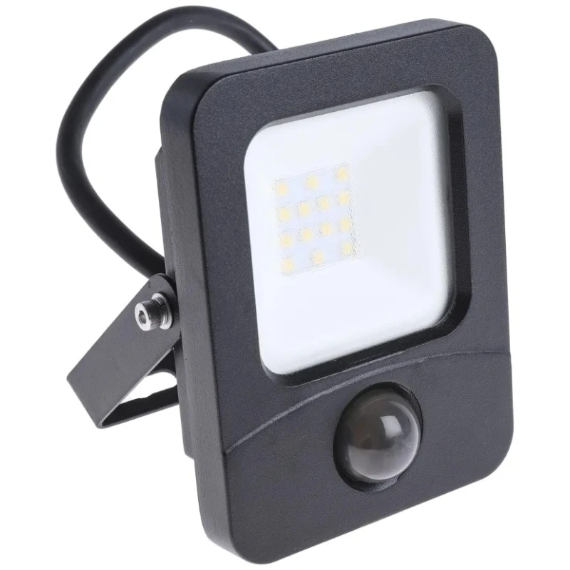 PowerLED 10W Flex-PIR PIR Included Floodlight 2835 LED 1000 lm IP65 Black Flex-PIR-10-5K