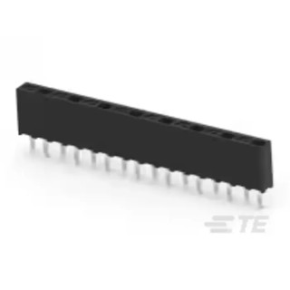 TE Connectivity AMPMODU HV100 Series 16-Contact 1 Row 2.54 mm Pitch Straight Through Hole PCB Socket HV100
