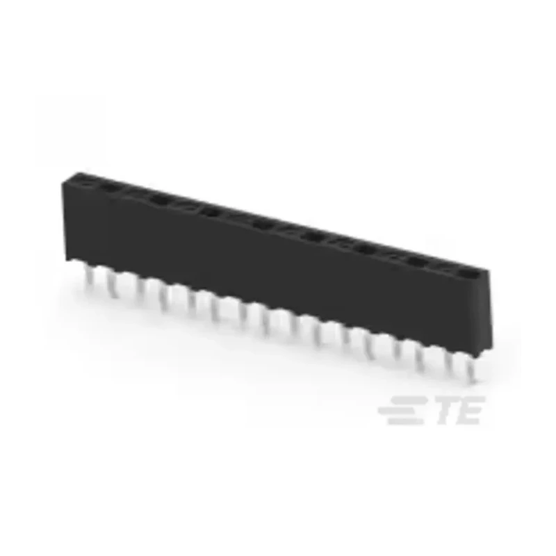 TE Connectivity AMPMODU HV100 Series 16-Contact 1 Row 2.54 mm Pitch Straight Through Hole PCB Socket HV100