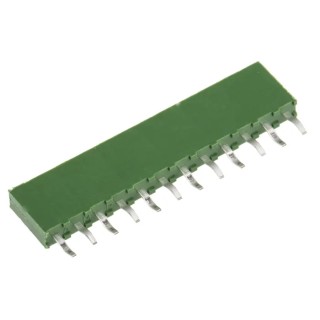 TE Connectivity AMPMODU Series Straight Through Hole PCB Socket, 12-Contact, 1 Row, 2.54 mm Pitch, Solder Termination HV100