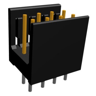 TE Connectivity AMPMODU MOD II Series Straight Through Hole PCB Header, 8 Contacts, 2.54 mm Pitch, 2 Row, Shrouded 826469-4