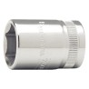 Bahco 3/8 in Drive 15 mm 6 Point Square Polished Alloy Steel Socket 27mm Overall Length 7400SM-15