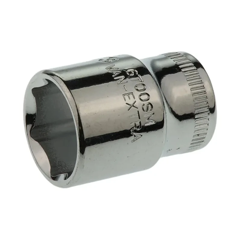 Bahco 1/4 in Drive 13 mm 6 Point Square Socket, Polished Alloy Steel, 24.7mm Overall Length 6700SM-13