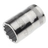Bahco 1/2 in Drive 17 mm 12 Point Square Socket, Polished Alloy Steel, 38mm Overall Length 7800DM-17