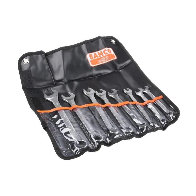 Bahco 8-Piece Ring Spanner Set, Sizes 7/16 To 7/8 in, Vanadium Steel, Nickel Chrome Plated 111Z/8T