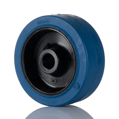 LAG Blue Black Rubber Trolley Wheel 150 kg Load Capacity, 100mm Diameter, 40mm Width, Shore 70±5 Hardness 30108B