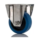 LAG Fixed Castor Stainless Steel Frame Rubber Wheel 150 kg Capacity 100 mm Diameter 31323B