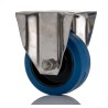 LAG Fixed Castor Stainless Steel Frame Rubber Wheel 150 kg Capacity 100 mm Diameter 31323B