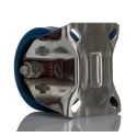 LAG Fixed Castor Stainless Steel Frame Rubber Wheel 150 kg Capacity 100 mm Diameter 31323B