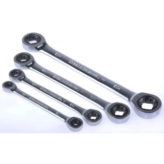 GearWrench 4-Piece Ratchet Spanner Set, Steel, Sizes E6 x E8 to E20 x E24 KE004-YBIJ