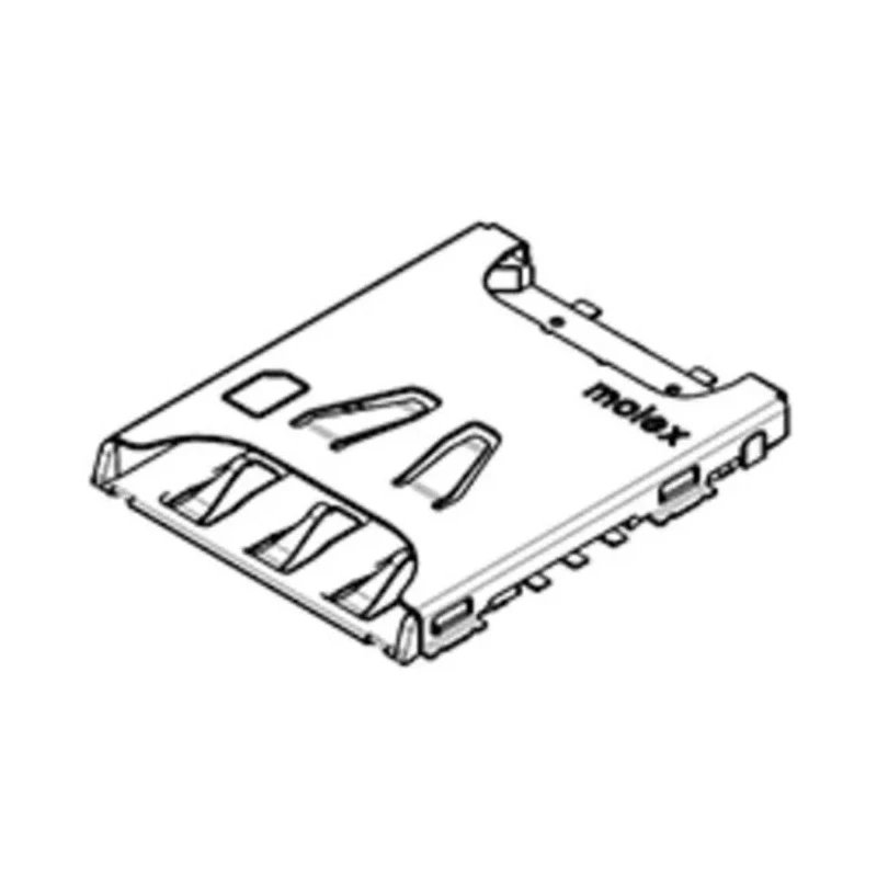 Molex 6 Way Horizontal Push Pull SIM SIM Card Connector, Surface Mount, Copper Alloy Contacts, Gold over Nickel 1042240820