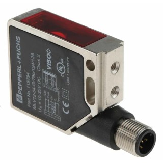 Pepperl + Fuchs Retroreflective Photoelectric Sensor, Block Sensor, 4.2 m Detection Range, Push Pull MLV12-54-G/76B/124/128