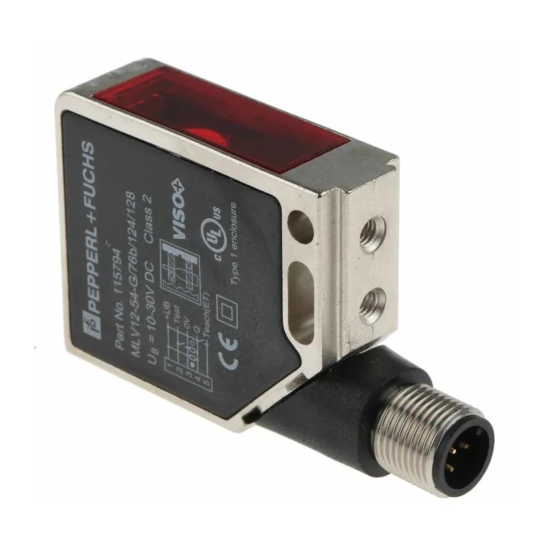 Pepperl + Fuchs Retroreflective Photoelectric Sensor, Block Sensor, 4.2 m Detection Range, Push Pull MLV12-54-G/76B/124/128