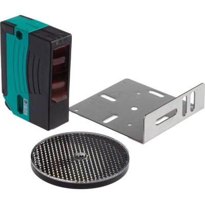 Pepperl + Fuchs Retroreflective Photoelectric Sensor, Block Style, 12 m Detection Range, Relay Output RLK29-55/59/116-SET
