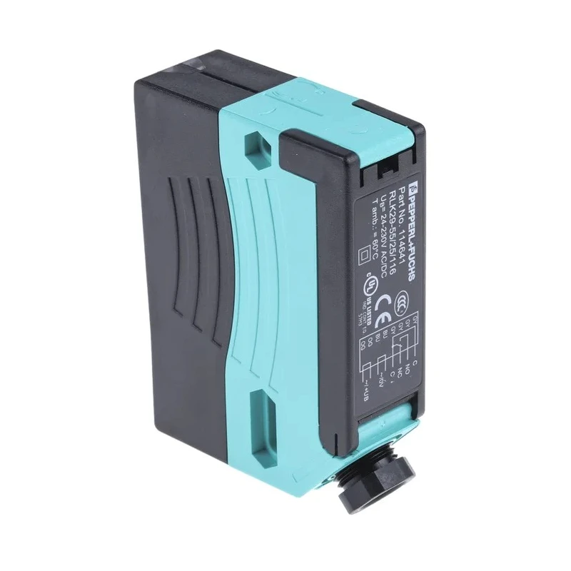 Pepperl + Fuchs Retroreflective Photoelectric Sensor Block, Detection Range 12 m, Relay Output, IP67, RLK29-55/25/116-SET
