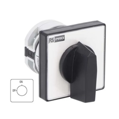 RS PRO Cam Switch 2 Position 90° Knob Actuator Panel Mount 20A 690V 208-3926