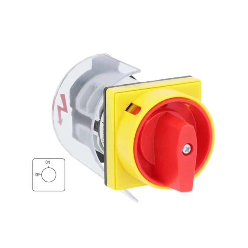 RS PRO 2 Position 90 ° Knob Actuator Cam Switch 20A 690V Panel Mount 3-Phase 208-3931