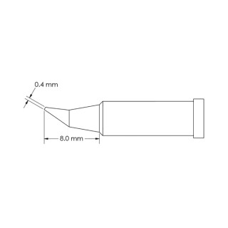 Metcal 8 mm Conical Soldering Iron Tip for GT4 Soldering Iron GT4-CN0004R